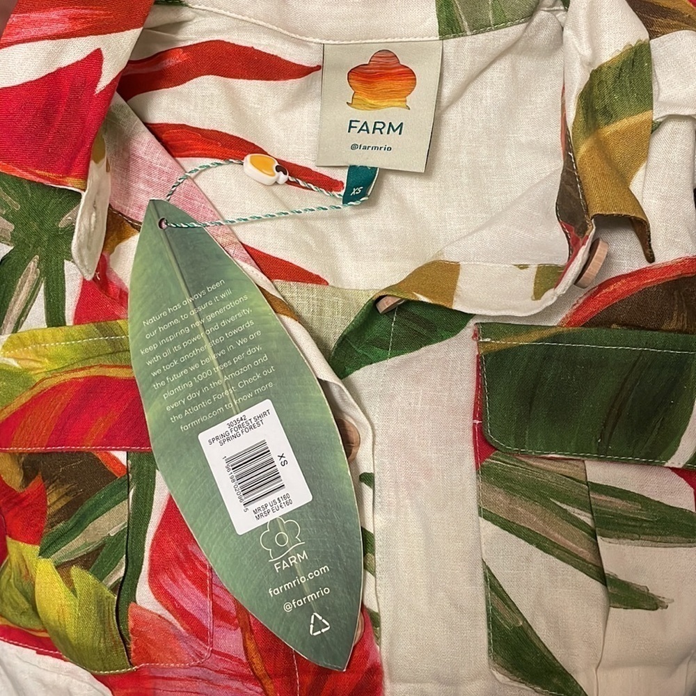 FARM Rio Spring Forest Shirt NWT ๐๐บ - Picture 7 of 8